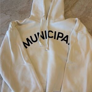 Cropped cream Municipal Hoodie Sweatshirt